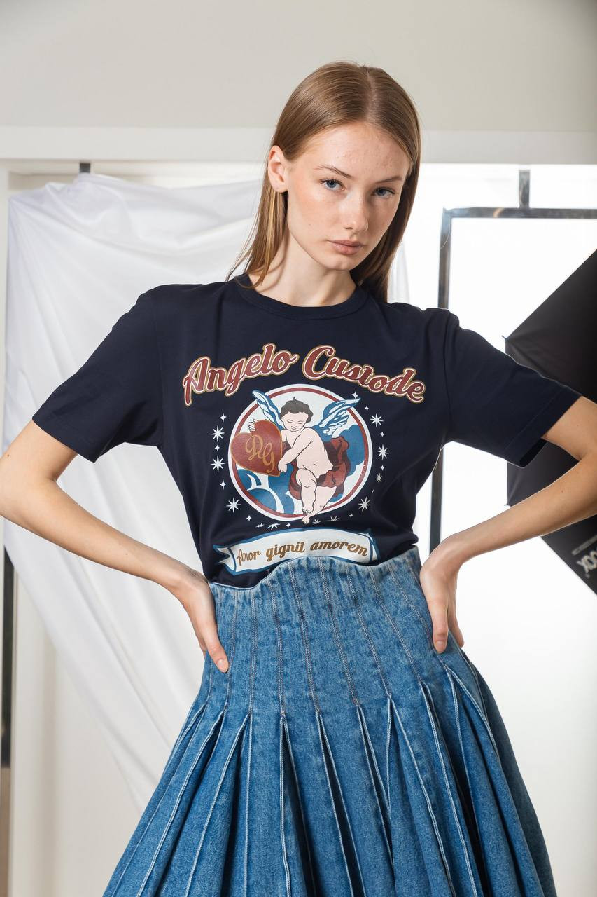 

Blue T-shirt with a print Dolce&Gabbana