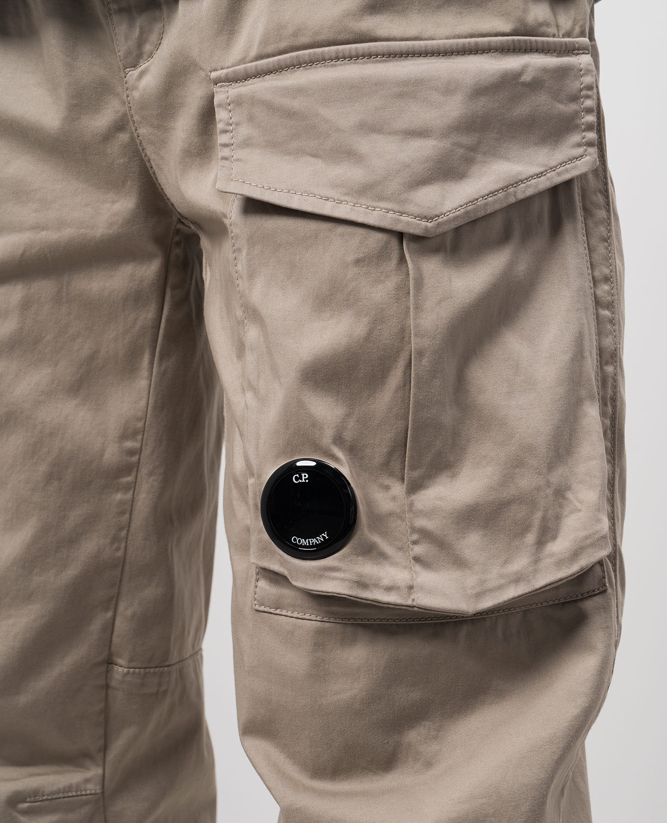 

Beige pants with logo C.P. Company