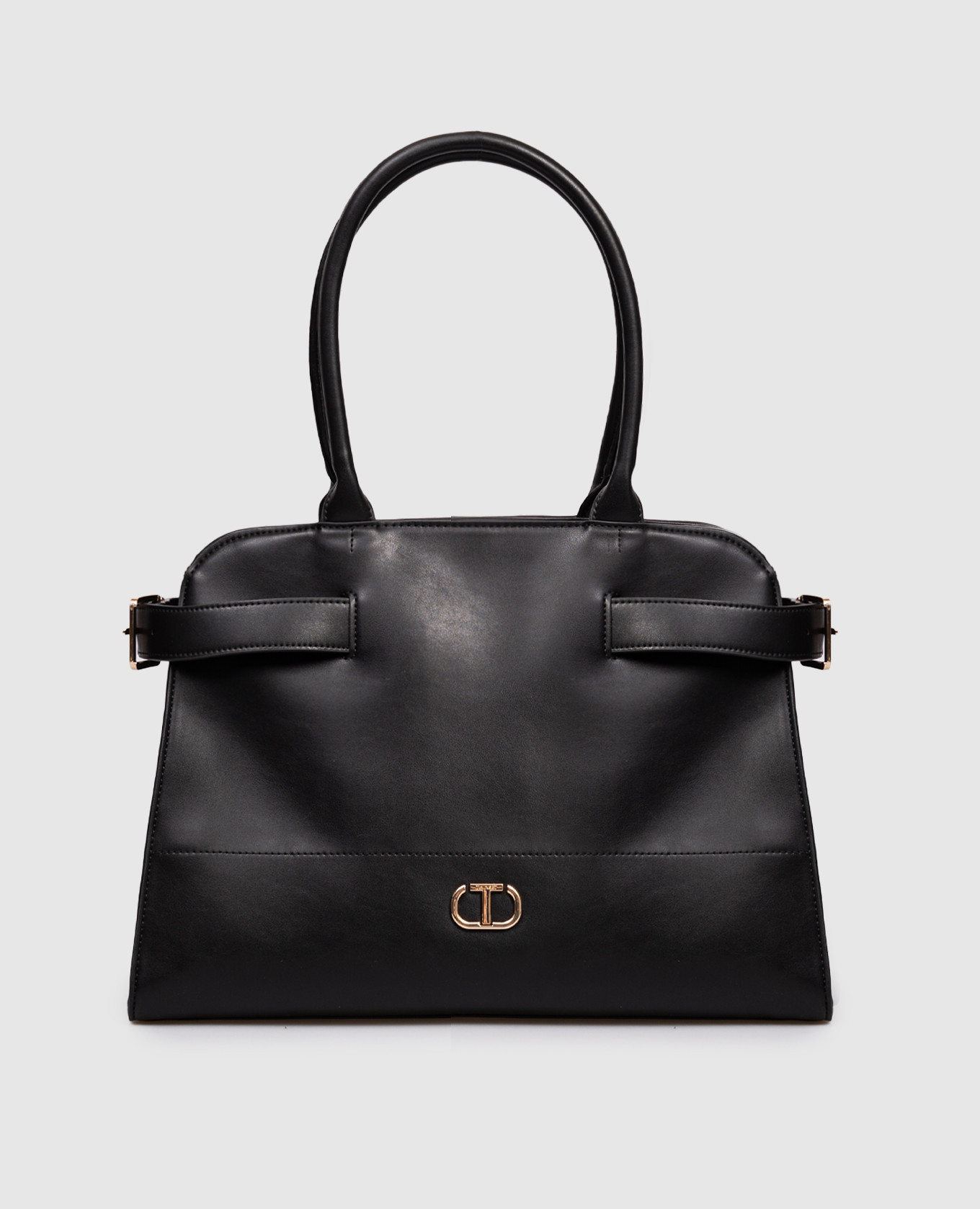 

Black tote bag with logo Twinset