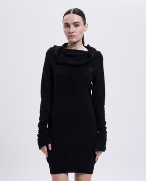 The Attico Black wool and cashmere dress 251WCA00442KWS008AA