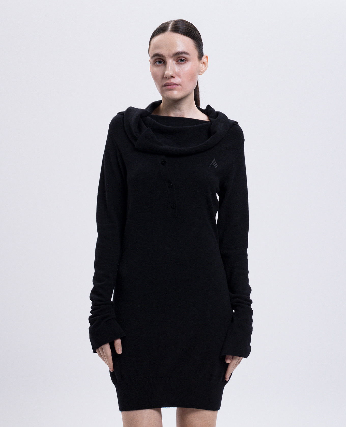 

Black wool and cashmere dress The Attico