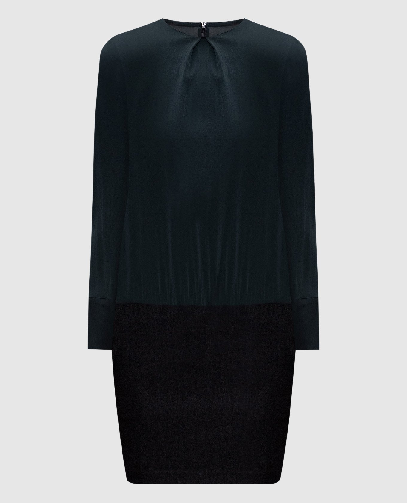 

Green silk, wool and cashmere mini dress Brunello Cucinelli
