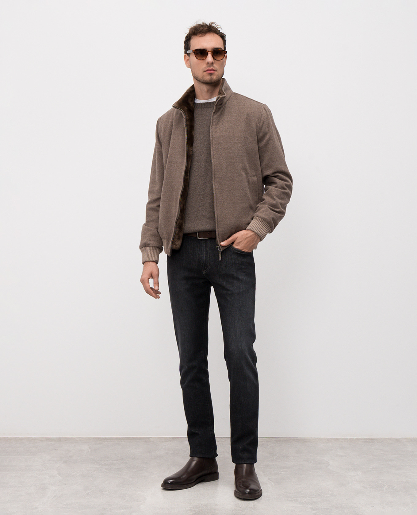 

Brown cashmere sweater Doriani Cashmere