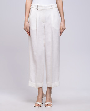 Peserico White linen pants E0425805428