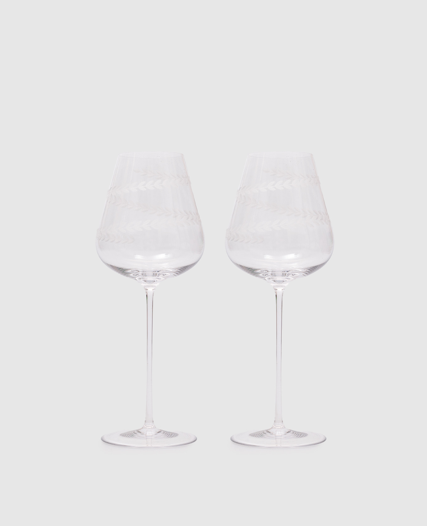 Set of crystal white wine glasses with a pattern Stefano Ricci