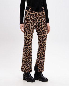 Goldbergh Beige ski pants MINOU in animal print GB02870244