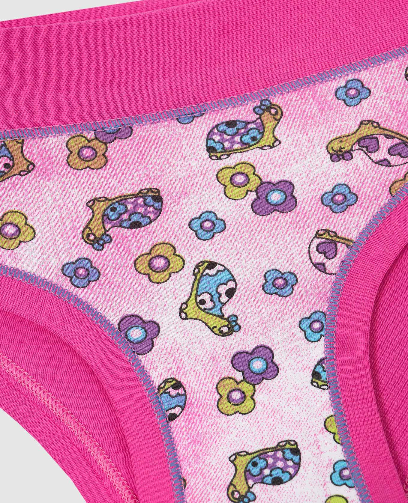 

Emy Bimba baby pink panties with a floral seashell print RiminiVeste