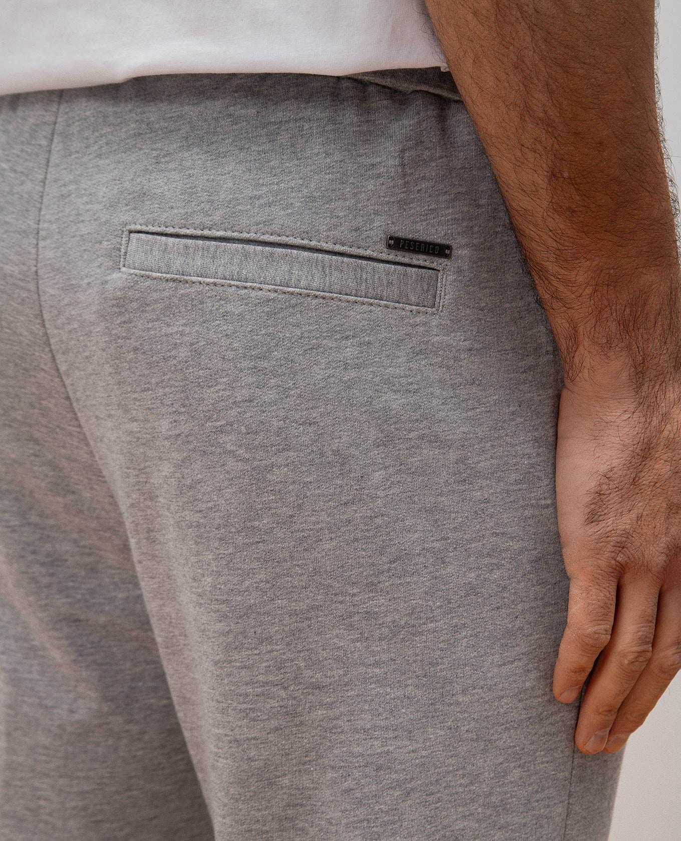 

Grey melange sweatpants with logo Peserico