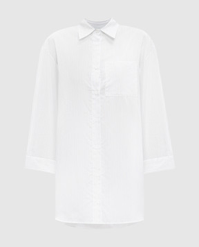 Peserico White striped silk shirt S0630608349