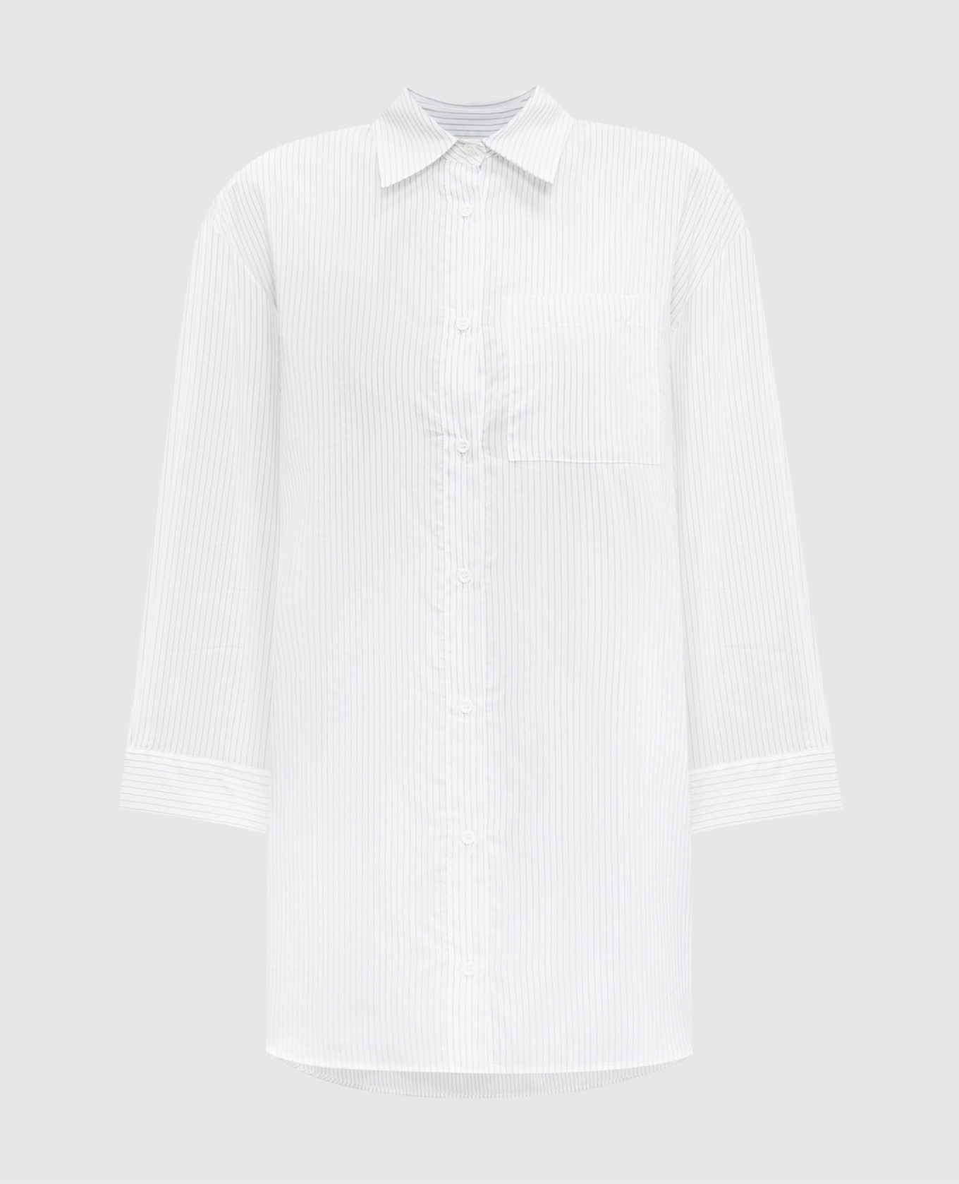 White striped silk shirt Peserico