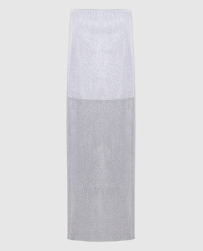 Santa Brands White maxi dress with crystals MAXIDRESSWITHOPENSHOUL