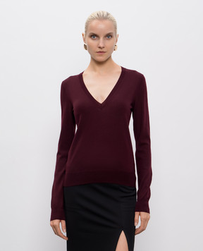 Saint Laurent Burgundy wool pullover 839793Y76HF