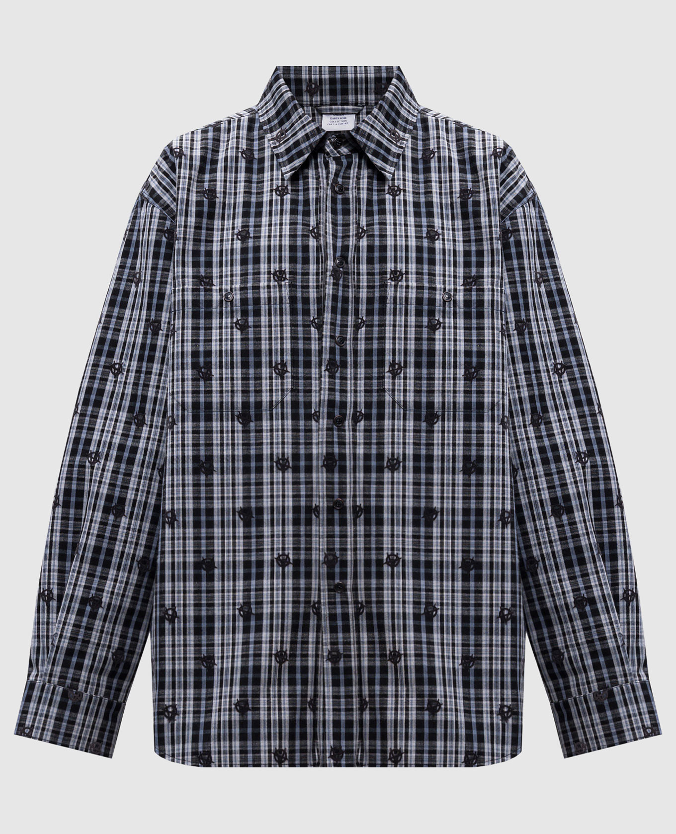 

Gray checked shirt jacket Vetements, Grey