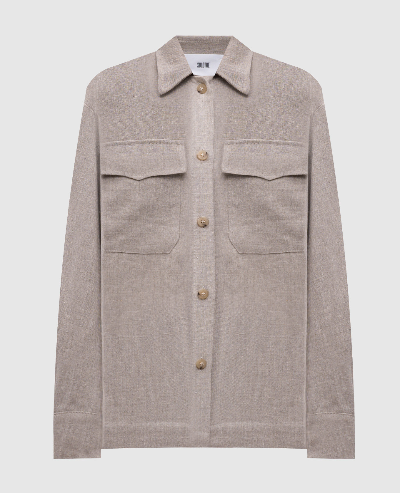 

Beige linen shirt Solotre