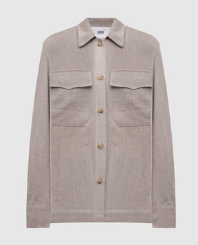 Solotre Beige linen shirt M1D0163