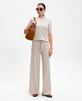 LISA YANG Beige Sofi cashmere pants 202143