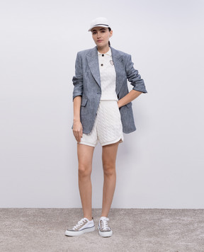 Brunello Cucinelli Blue hemp and linen jacket MH5487222