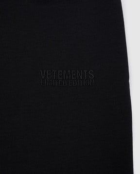 Vetements Children's black joggers with a logo KA10SP100B