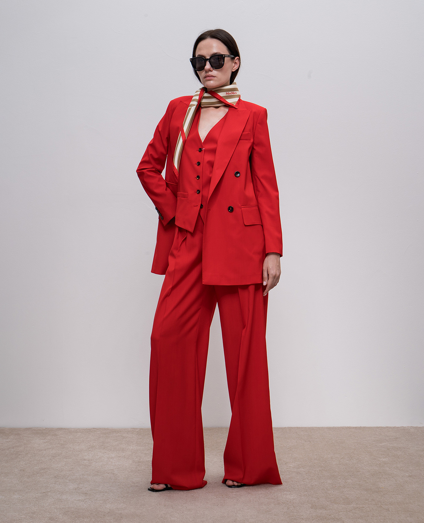 Red NEBBIE double-breasted wool jacket Max Mara 2