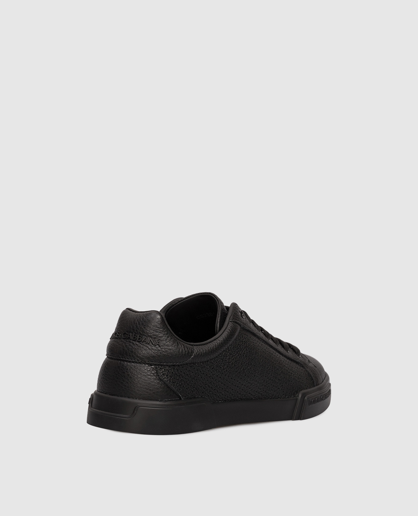 

Black leather sneakers with logo Dolce&Gabbana