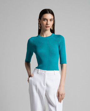 Michael Kors Green ribbed silk jumper EKA9090044