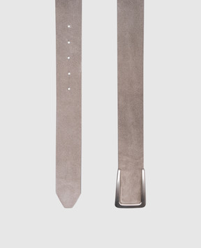 Brunello Cucinelli Gray suede belt M0DELC484