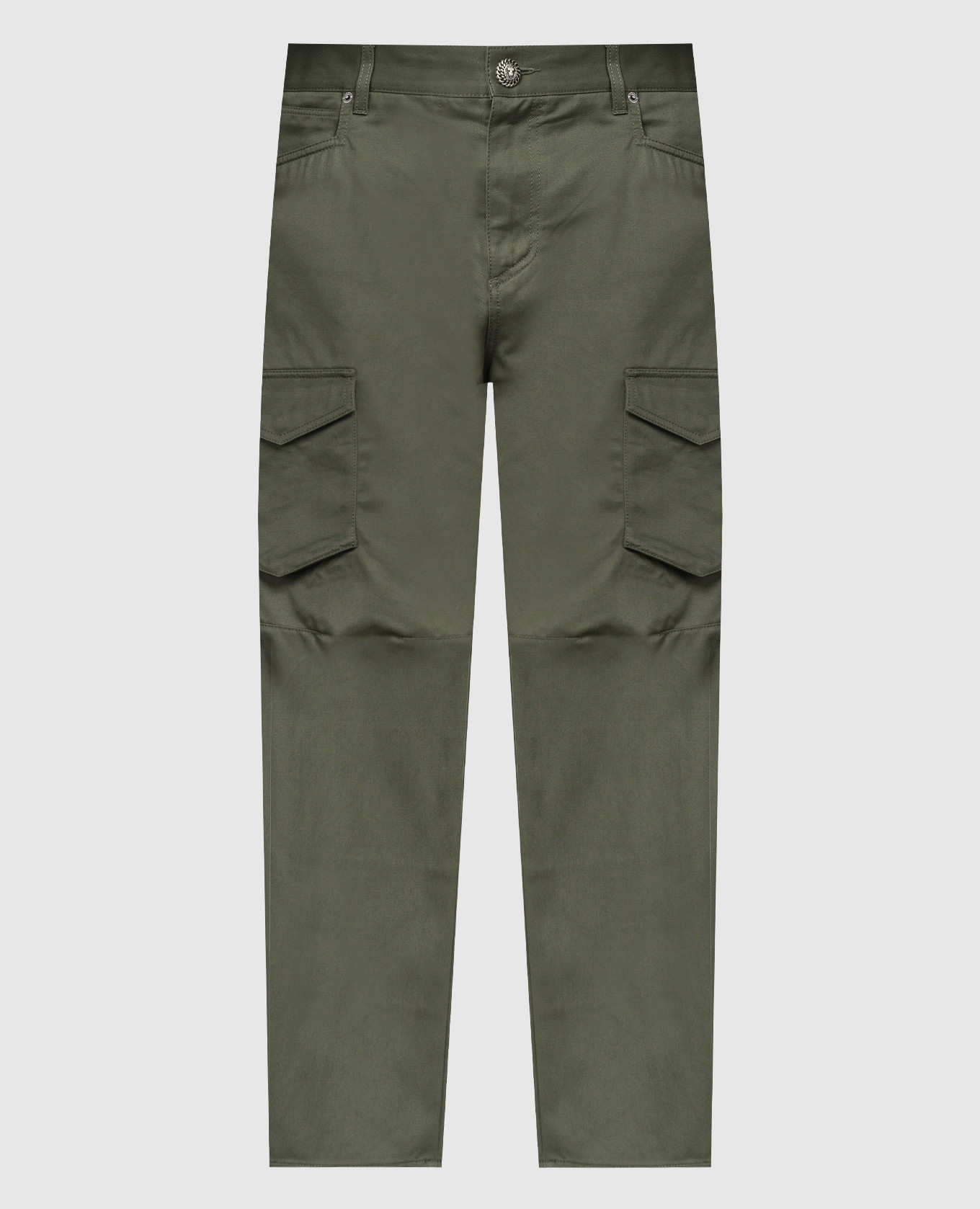

Green cargo pants with logo patch Balmain