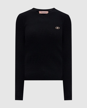 Twinset Black ribbed pullover 252TP3241