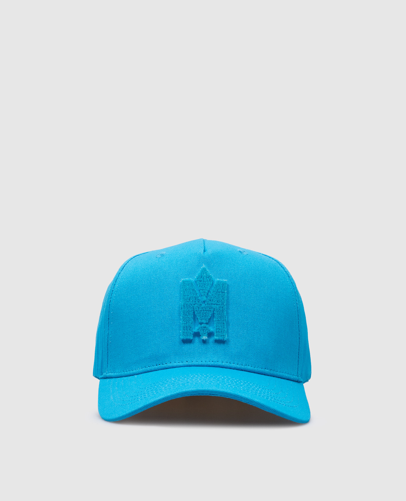 Blue anderson-v cap with textured logo patch mackage