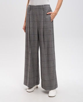 Ballantyne Gray pants with checked wool BLT145AWR02