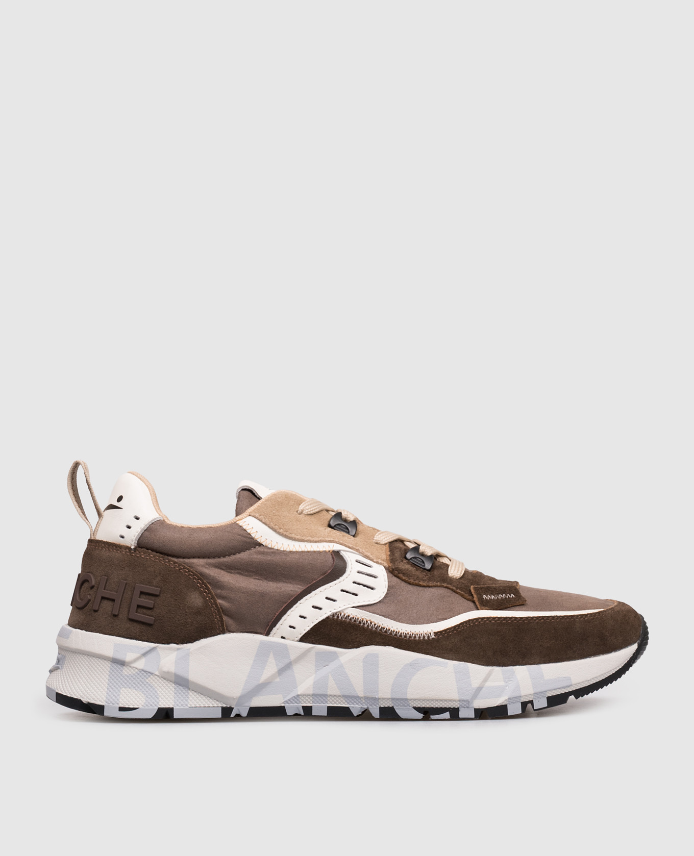 Brown combination sneakers CLUB01 Voile Blanche