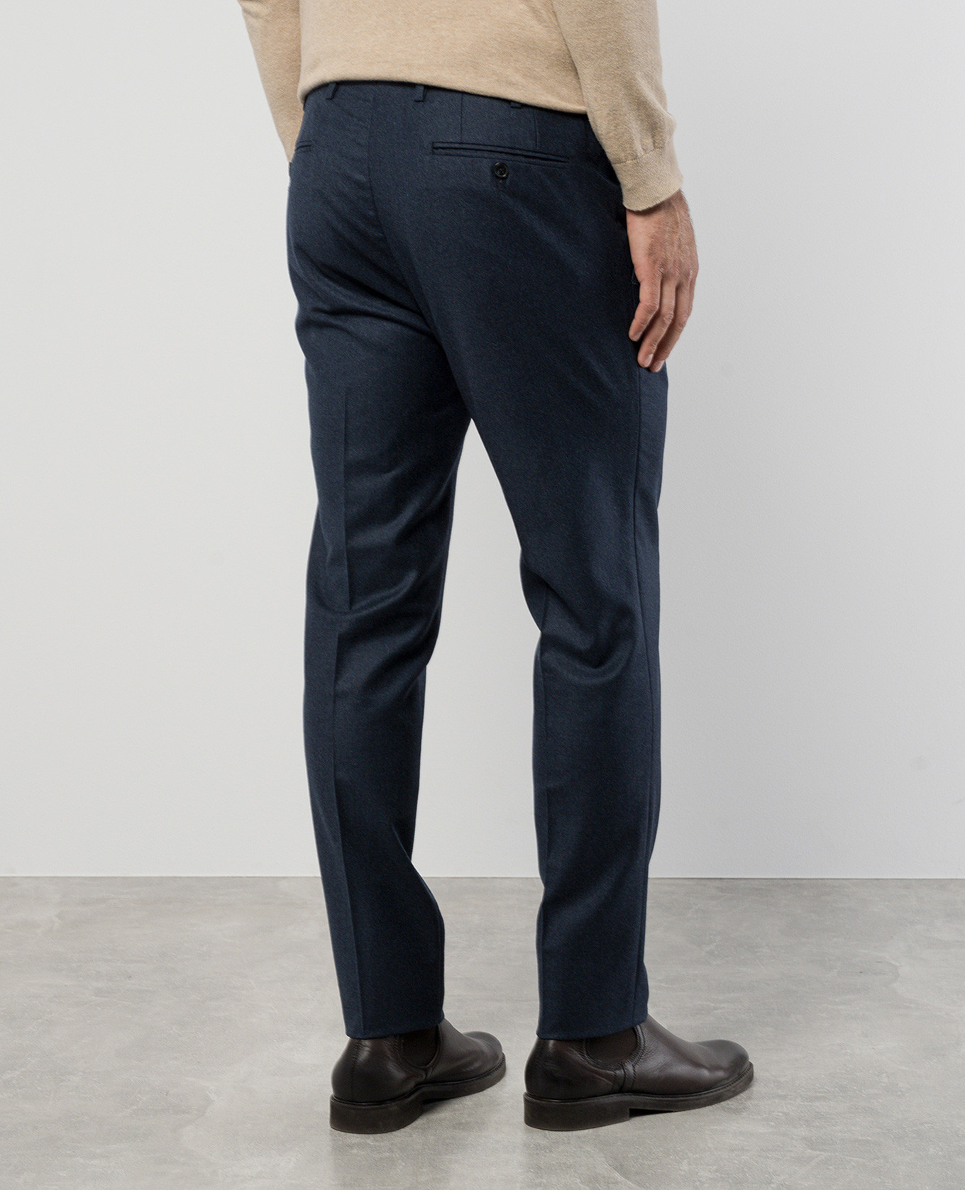 Blue pants made of wool Enrico Mandelli 4