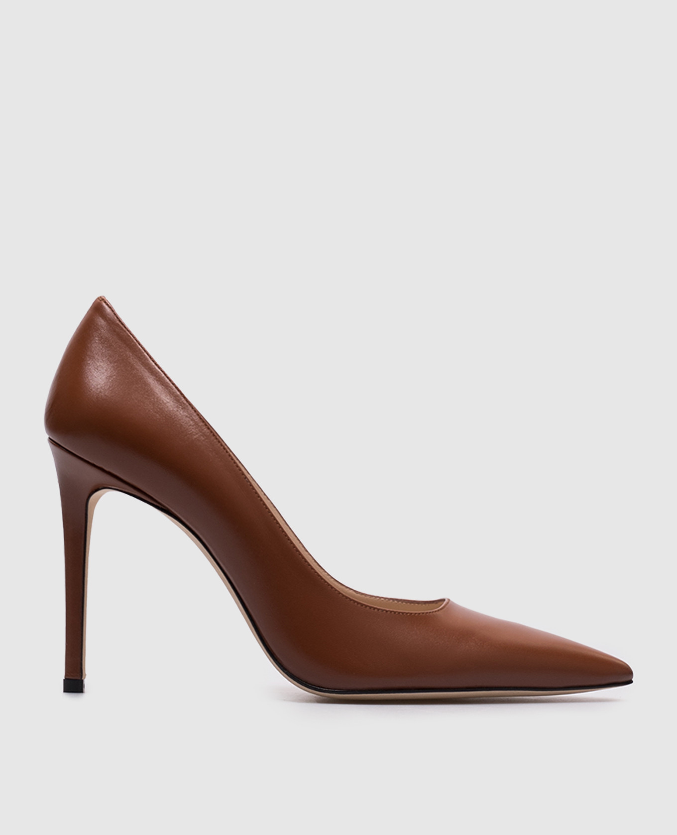 Brown leather Power shoes Stuart Weitzman