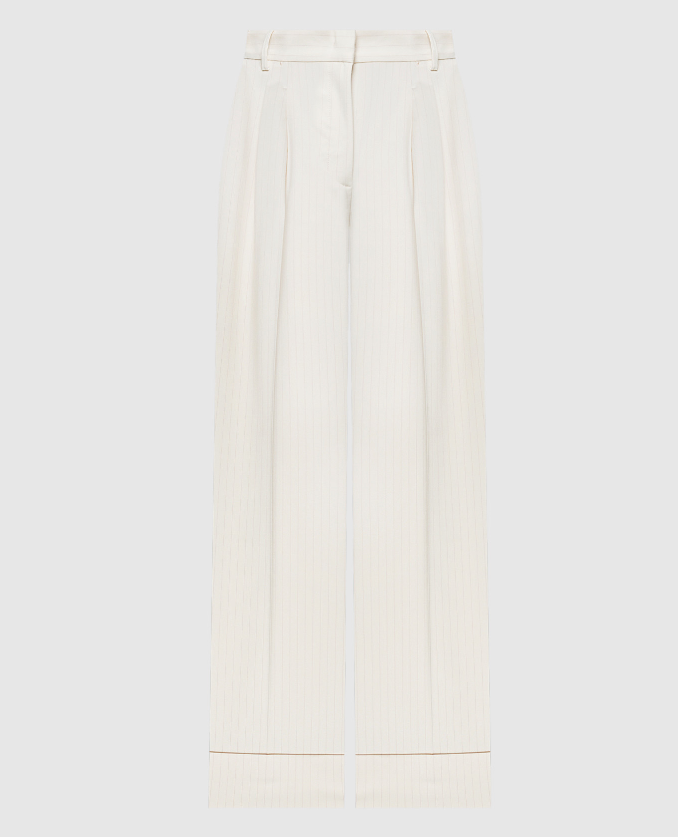 

Yellow pants with striped wool The Andamane