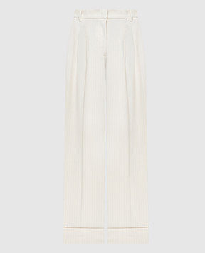 The Andamane Yellow pants with striped wool T150407BTNW036