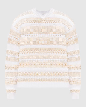Peserico Beige striped jumper S99763F03B9266