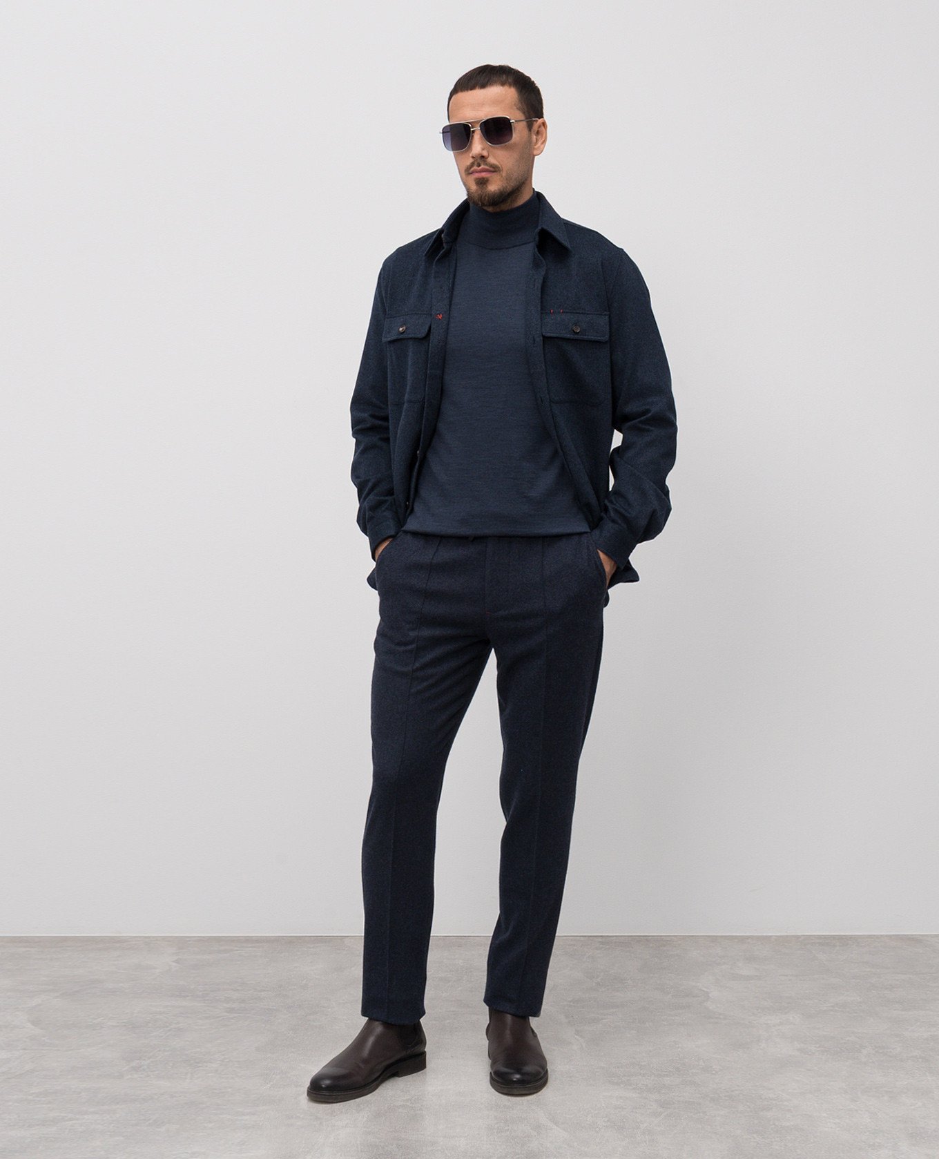 

Blue cashmere shirt ISAIA