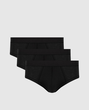 CDLP Set of black briefs with logo MUW004011723