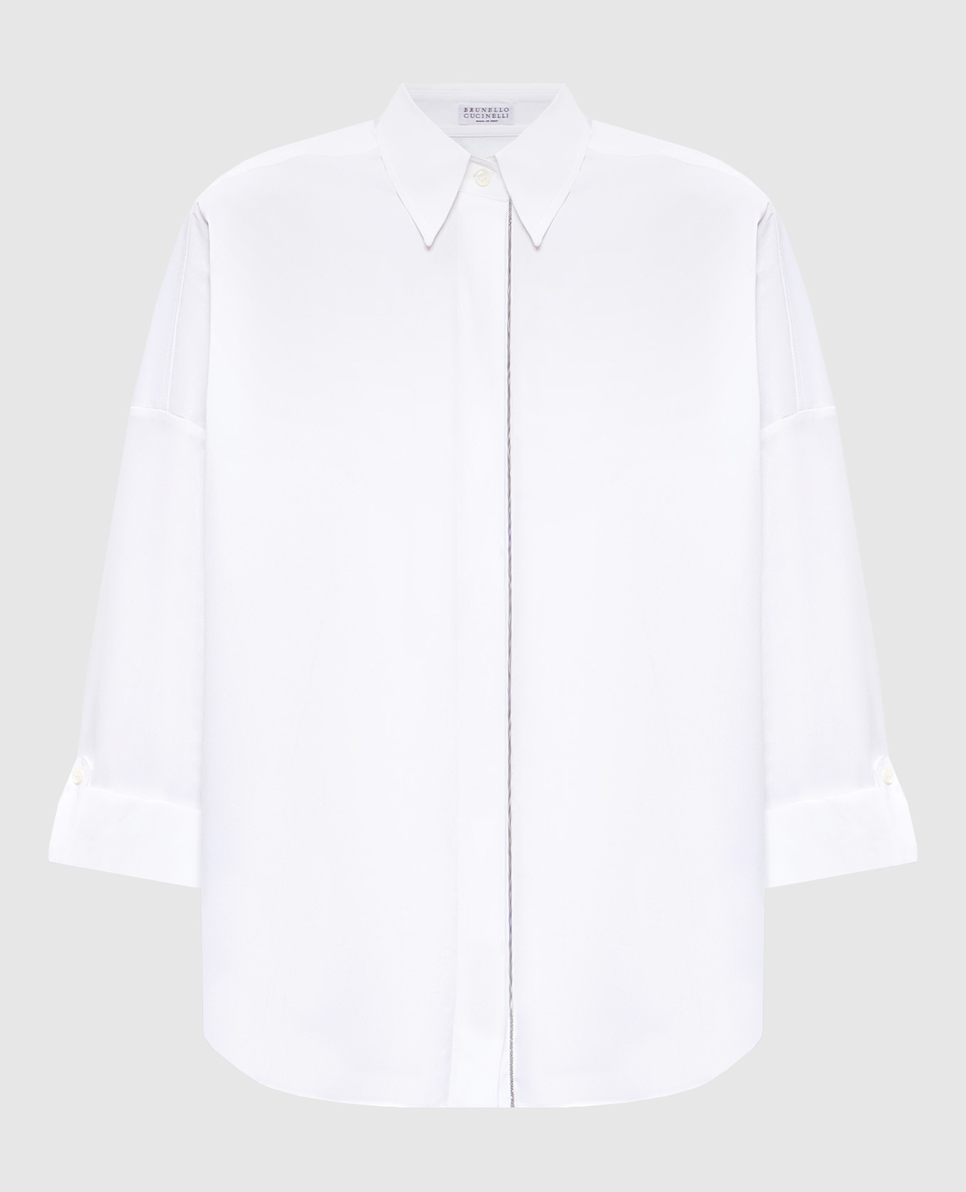 White straight-cut shirt Brunello Cucinelli
