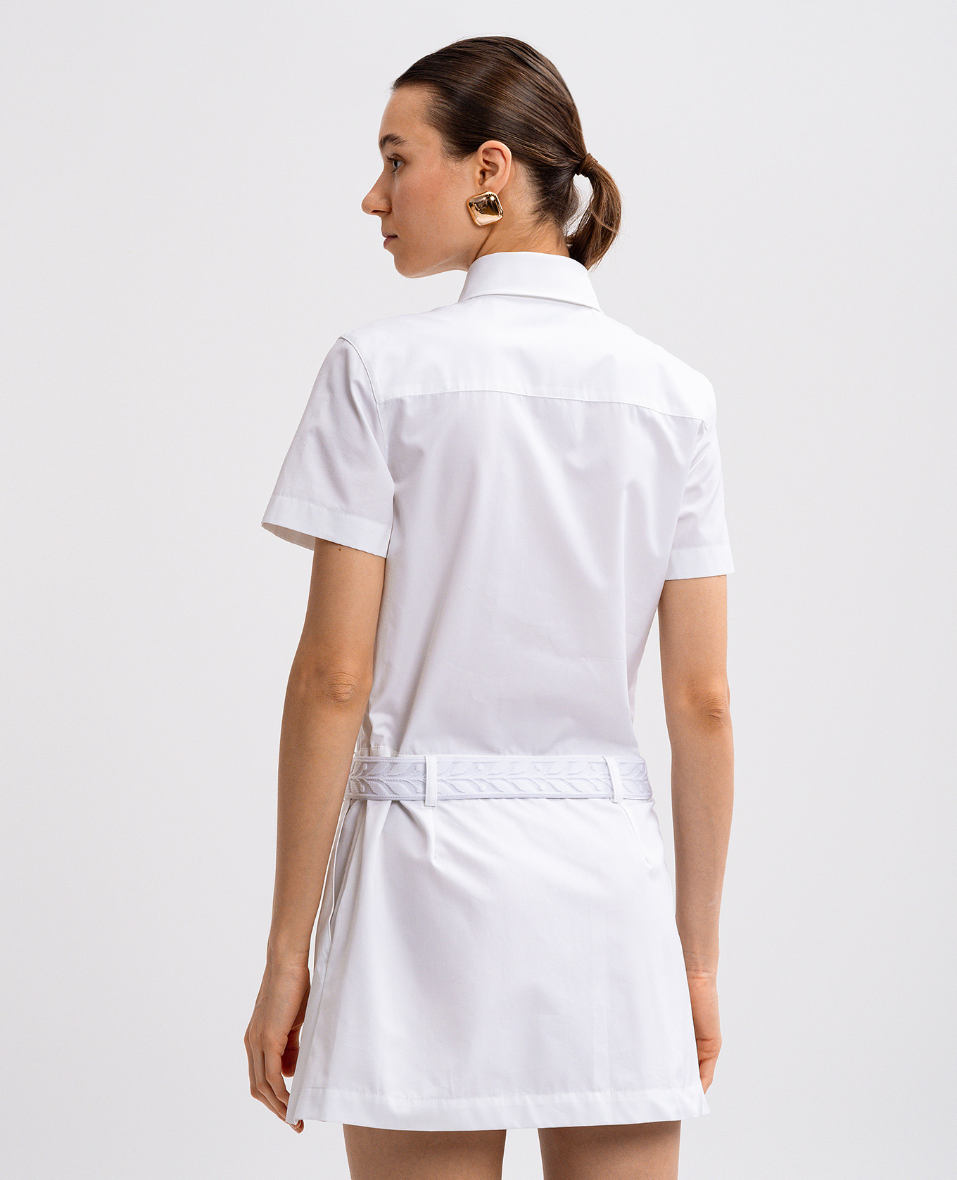 

White shirt dress with belt Casablanca