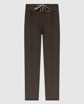 Cashmere&Whiskey Brown linen pants 2556