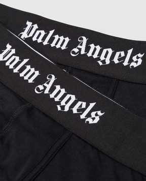 Palm Angels Set of black boxer briefs with contrasting logo PMUH003C99FAB006