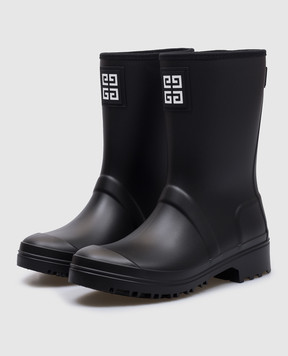 Givenchy Children's black rubber boots with logo H304513235