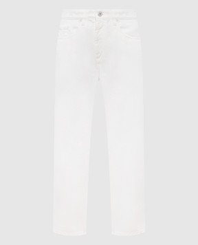 Brunello Cucinelli White jeans with logo patch M0H81P4030