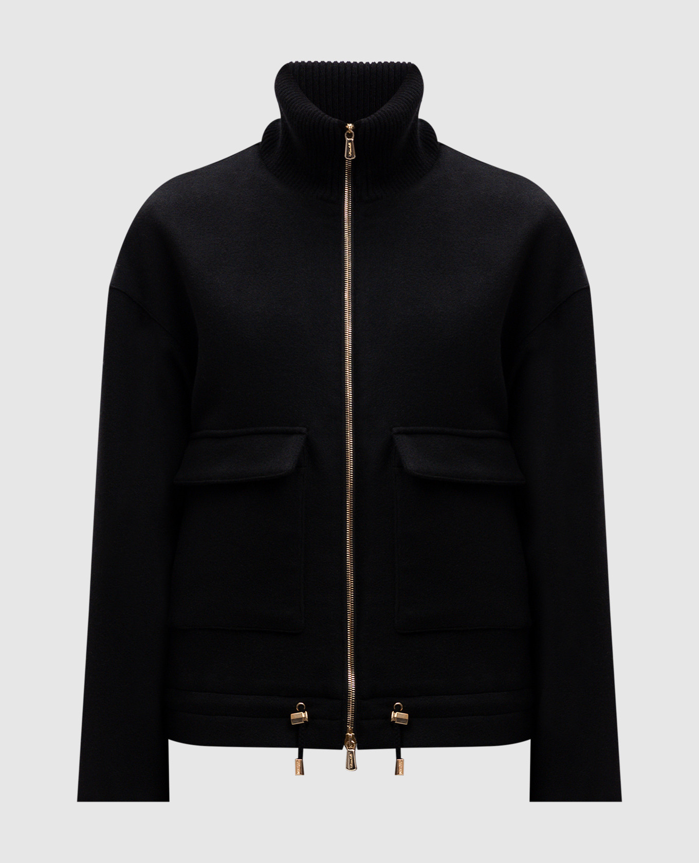 

Black wool and cashmere jacket Enrico Mandelli, Черный
