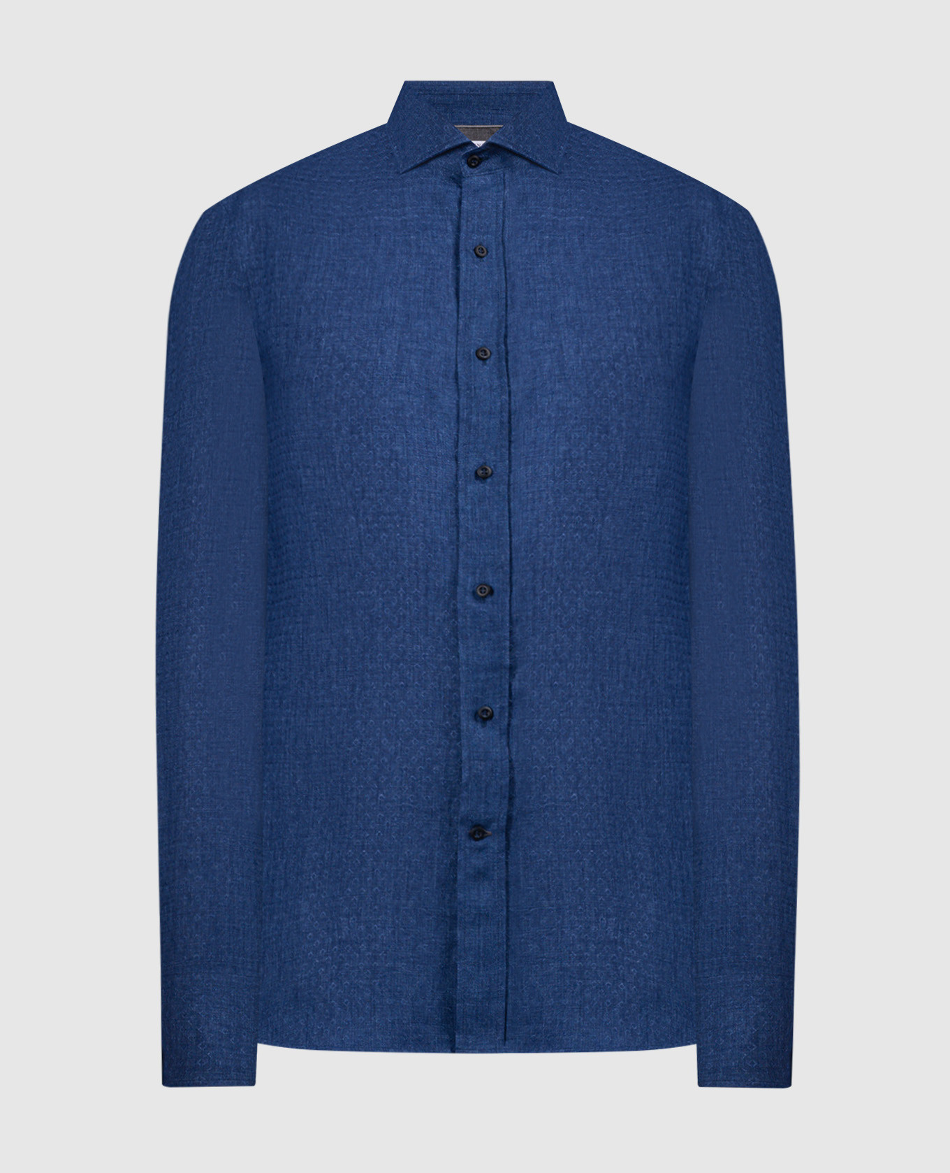 

Blue patterned linen shirt Brunello Cucinelli