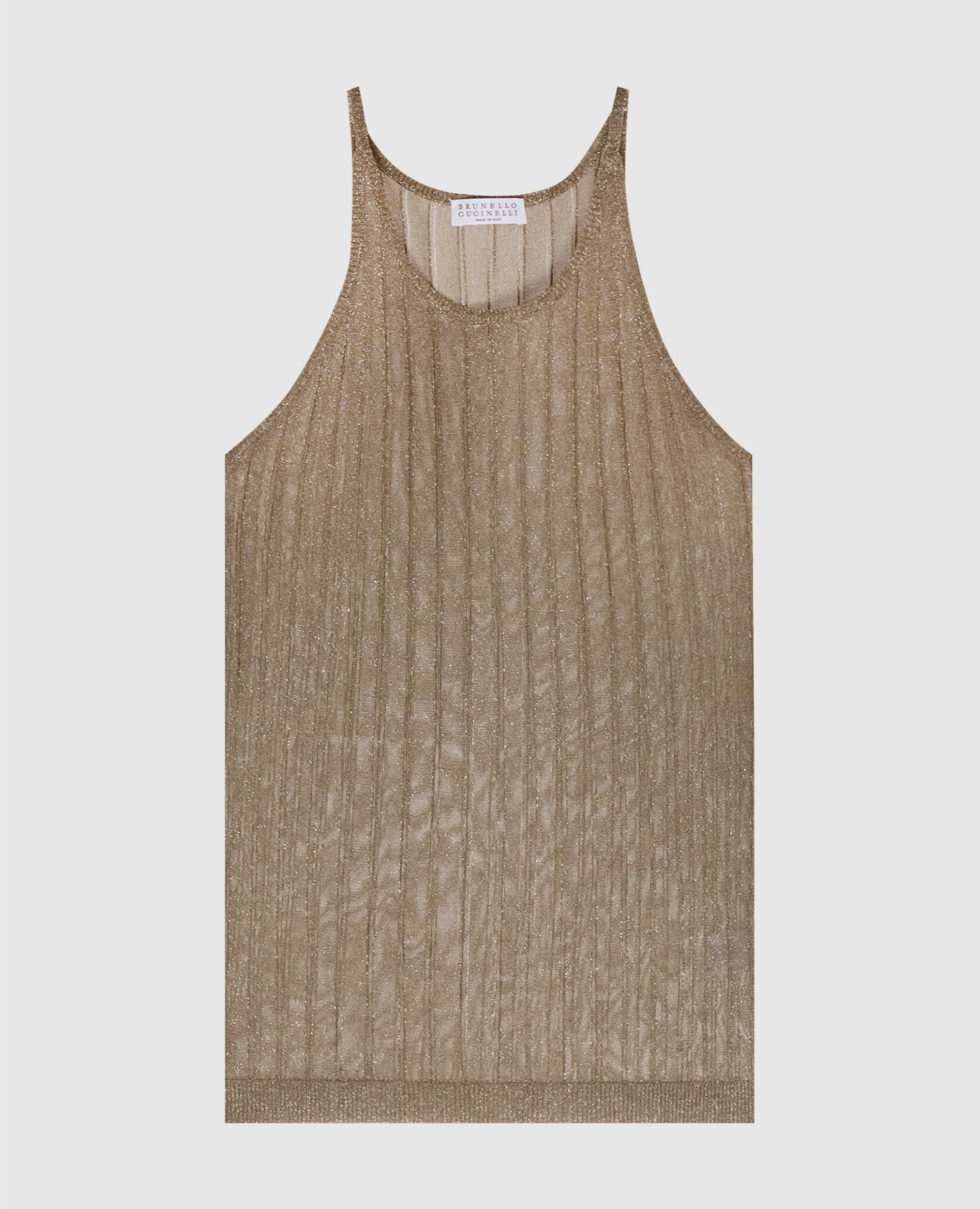 Beige top with lurex Brunello Cucinelli