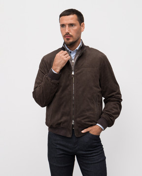 Canali Brown suede jacket LE00298O70466
