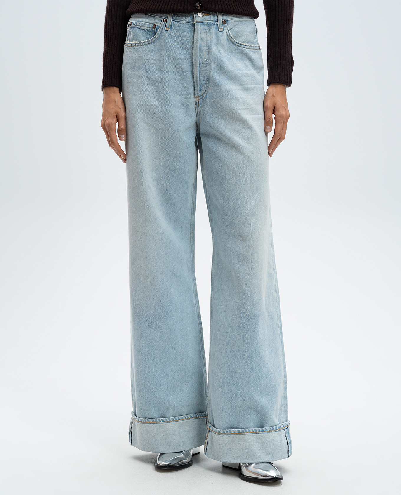 

Blue jeans with a distressed effect AGOLDE, Light blue
