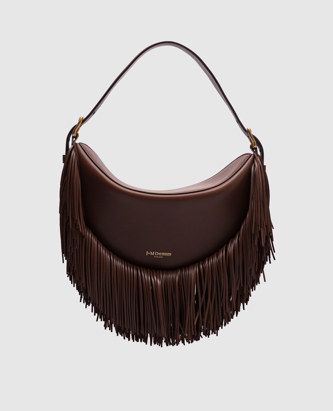 

Fiesta brown leather saddle bag with fringe J&M DAVIDSON